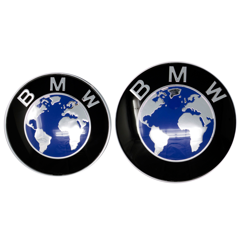 Blue Earth BMW Emblem Closeup