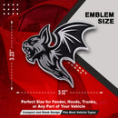 Bat Emblem - Left & Right - Chrome