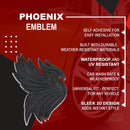 Phoenix Emblem - Left and Right - Matte Black