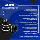 Alien Tire Valve Caps - 4pcs - Black