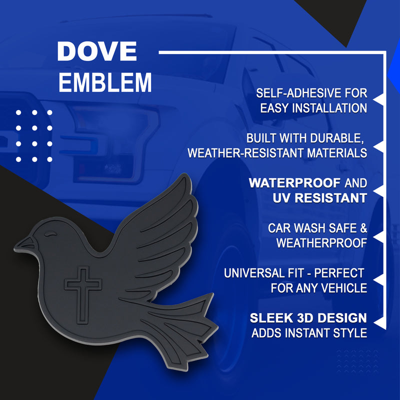 Dove Emblem - Left & Right - Matte Black