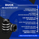 Duck Tire Valve Caps - 4pcs - Black