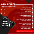 Grim Reaper Tire Valve Caps - Black