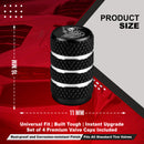 Grim Reaper Tire Valve Caps - Black