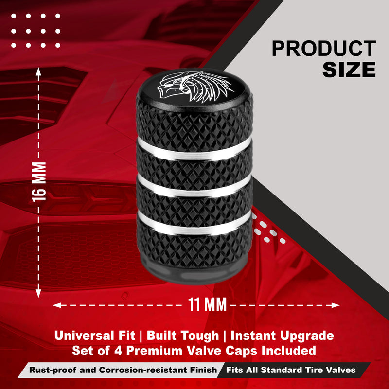 Predator Tire Valve Caps - Black