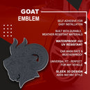 Angry Goat Emblem - Left & Right - Matte Black