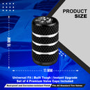 Yeti Tire Valve Caps - 4pcs - Black