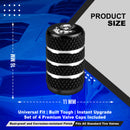 Alien Tire Valve Caps - 4pcs - Black