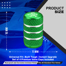 Duck Tire Valve Caps - 4pcs - Green