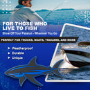 Shark Emblem - Left and Right - Blue