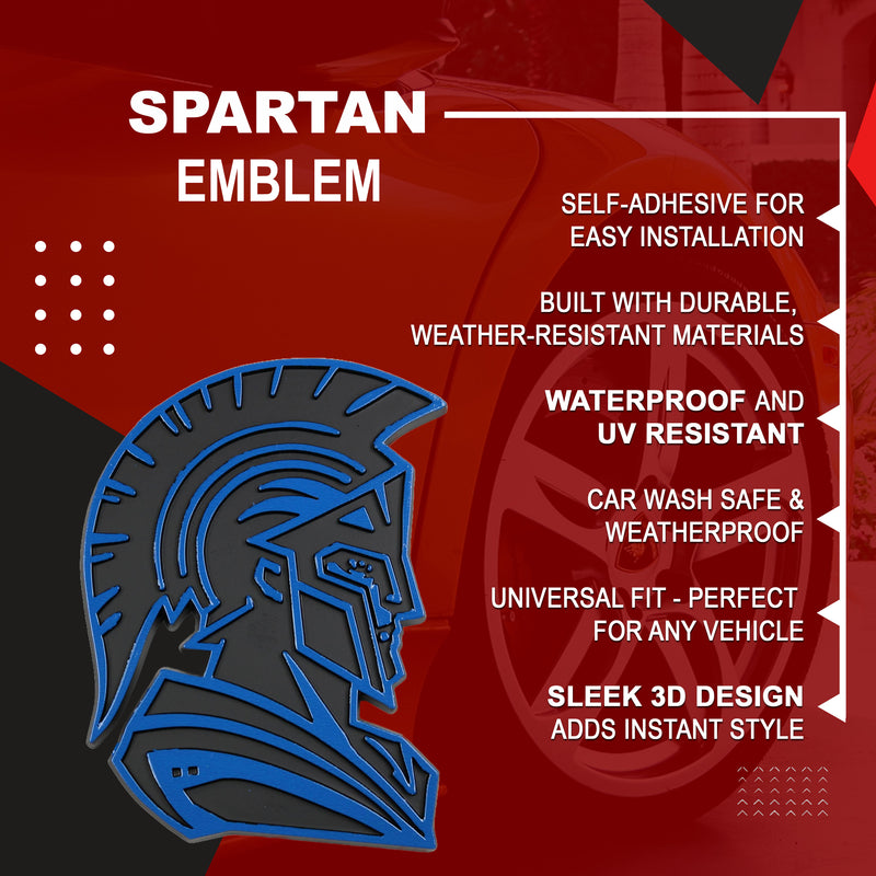 Spartan Emblem - Left and Right - Blue
