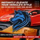 Wolf Emblem - Left and Right - Blue