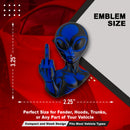 Alien Emblem - Left & Right - Blue