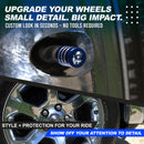 Alien Tire Valve Caps - 4pcs - Blue