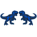 Dinosaur Emblem - Left & Right - Blue