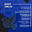 Dove Emblem - Left & Right - Blue