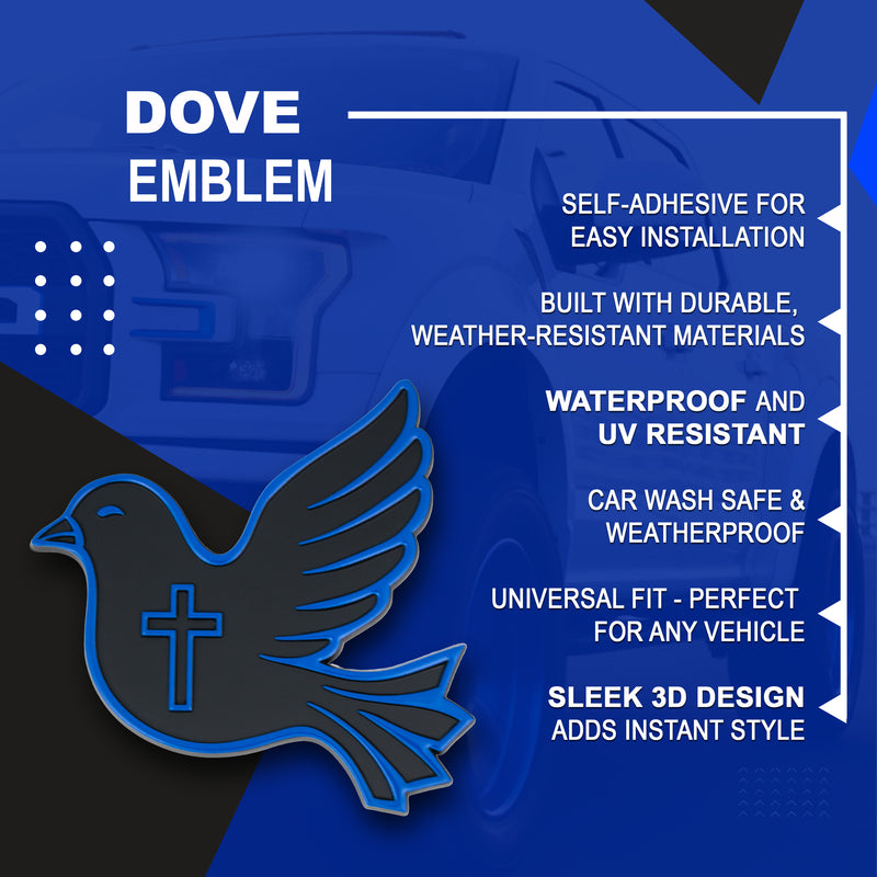 Dove Emblem - Left & Right - Blue