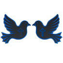 Dove Emblem - Left & Right - Blue