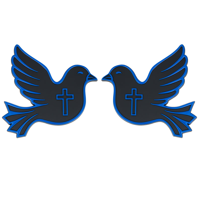 Dove Emblem - Left & Right - Blue