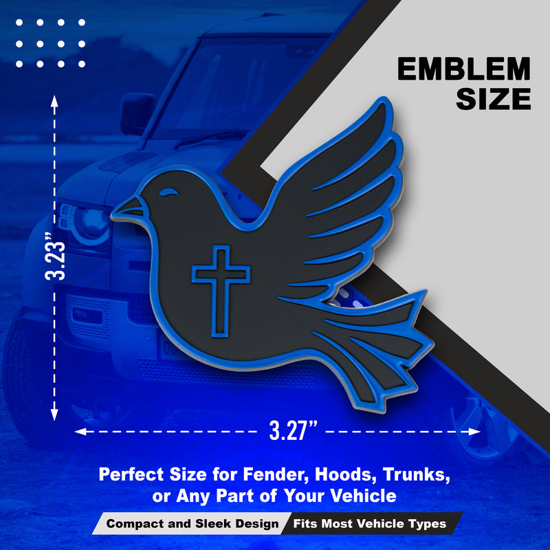 Dove Emblem - Left & Right - Blue