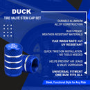 Duck Tire Valve Caps - 4pcs - Blue