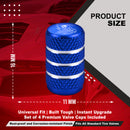 Grim Reaper Tire Valve Caps - Blue