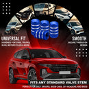 Grim Reaper Tire Valve Caps - Blue