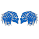 Left & Right Predator - Blue/Chrome