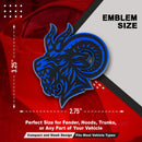 Angry Goat Emblem - Left & Right - Blue