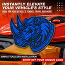 Rhino Emblem - Left & Right - Blue