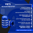 Yeti Tire Valve Caps - 4pcs - Blue