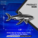 Shark Emblem - Left and Right - Chrome