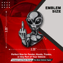 Alien Emblem - Left & Right - Chrome
