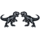Dinosaur Emblem - Left & Right - Chrome