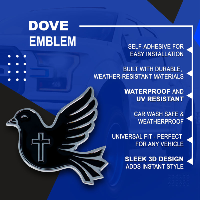 Dove Emblem - Left & Right - Chrome