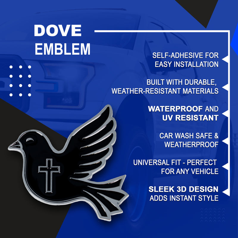 Dove Emblem - Left & Right - Chrome