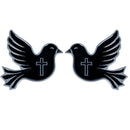 Dove Emblem - Left & Right - Chrome