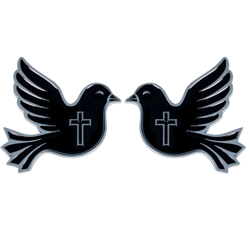 Dove Emblem - Left & Right - Chrome