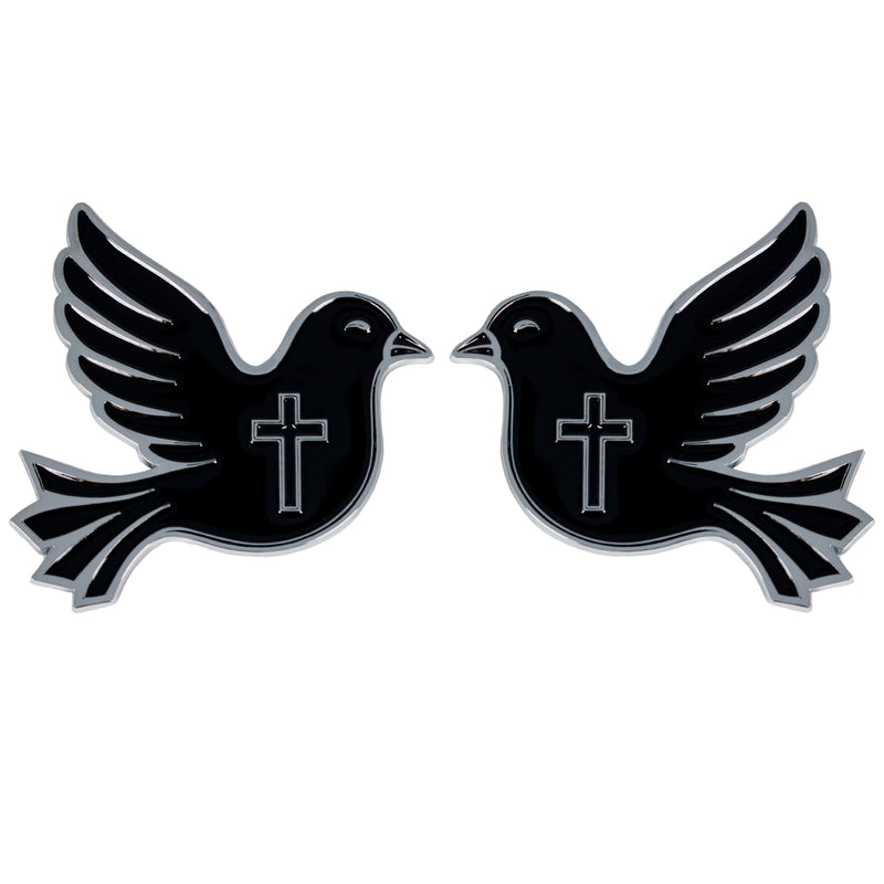 Dove Emblem - Left & Right - Chrome