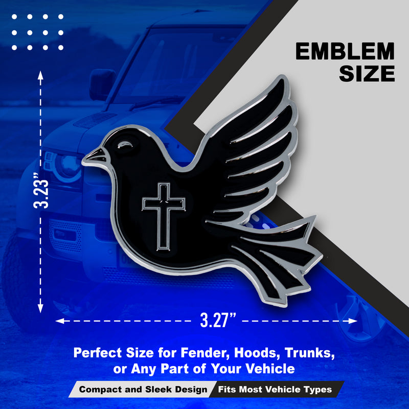 Dove Emblem - Left & Right - Chrome