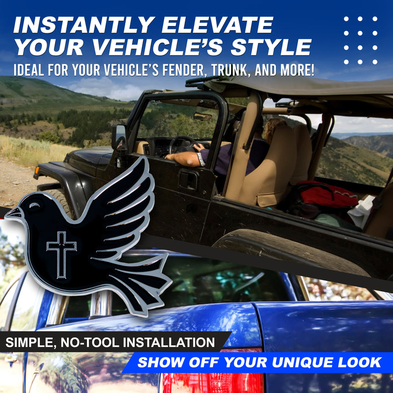 Dove Emblem - Left & Right - Chrome