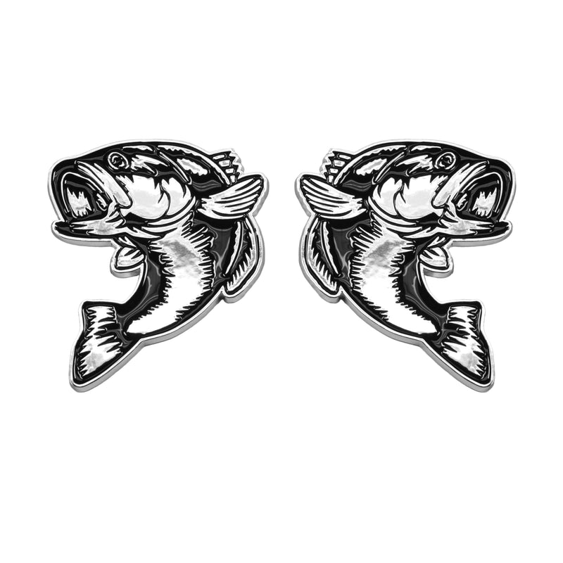 Fish Emblem - Left and Right - Chrome