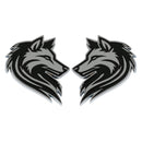 Wolf Emblem - Left and Right - Chrome