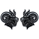 Angry Goat Emblem - Left & Right - Chrome