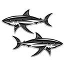 Shark Emblem - Left and Right - Chrome