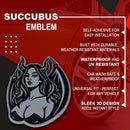 Succubus Emblem - Left & Right - Chrome