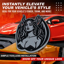 Succubus Emblem - Left & Right - Chrome