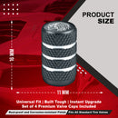 Predator Tire Valve Caps - Gray