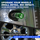 Alien Tire Valve Caps - 4pcs - Green
