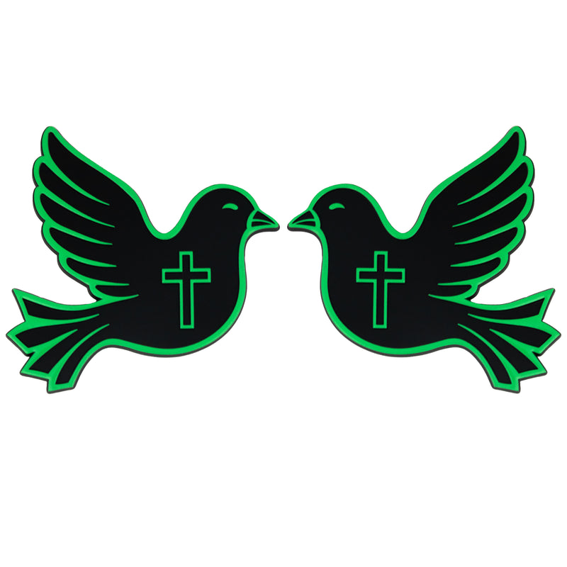 Dove Emblem - Left & Right - Green